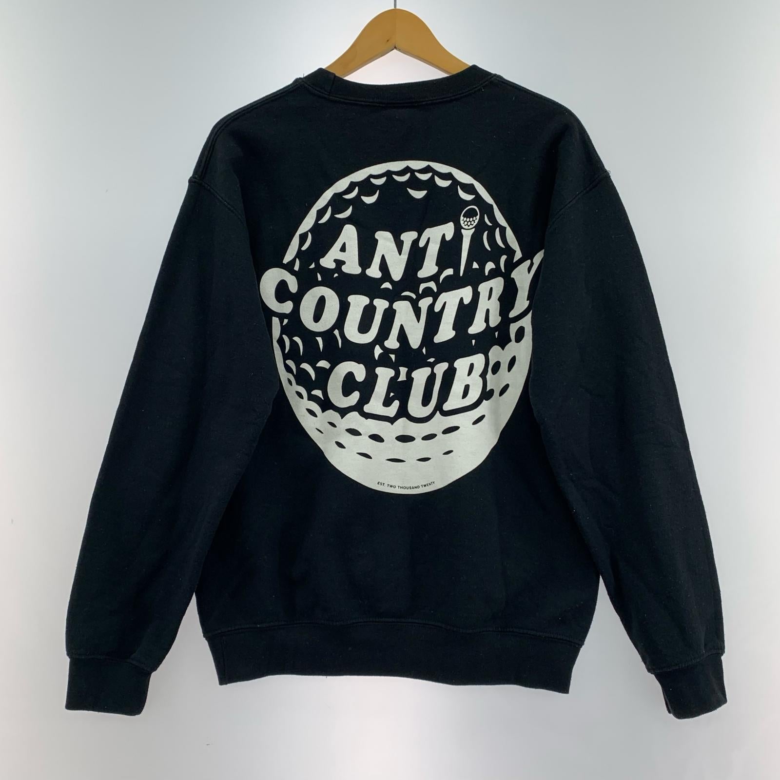 スウェット ANTI COUNTRY CLUB ゴルフプリントスウェット S 黒 S ブラック