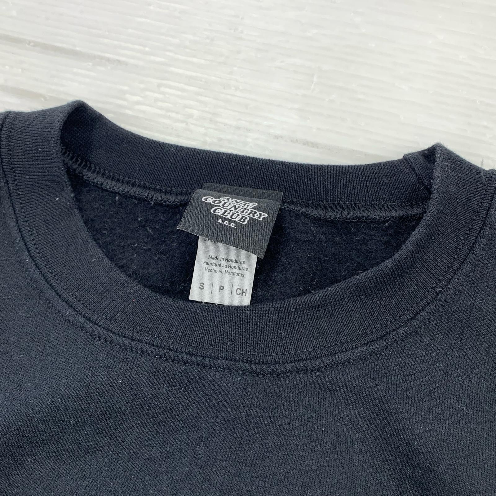 スウェット ANTI COUNTRY CLUB ゴルフプリントスウェット S 黒 S ブラック