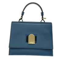 ハンドバッグ EMMA MINI TOP HANDLE ネイビー ネイビー