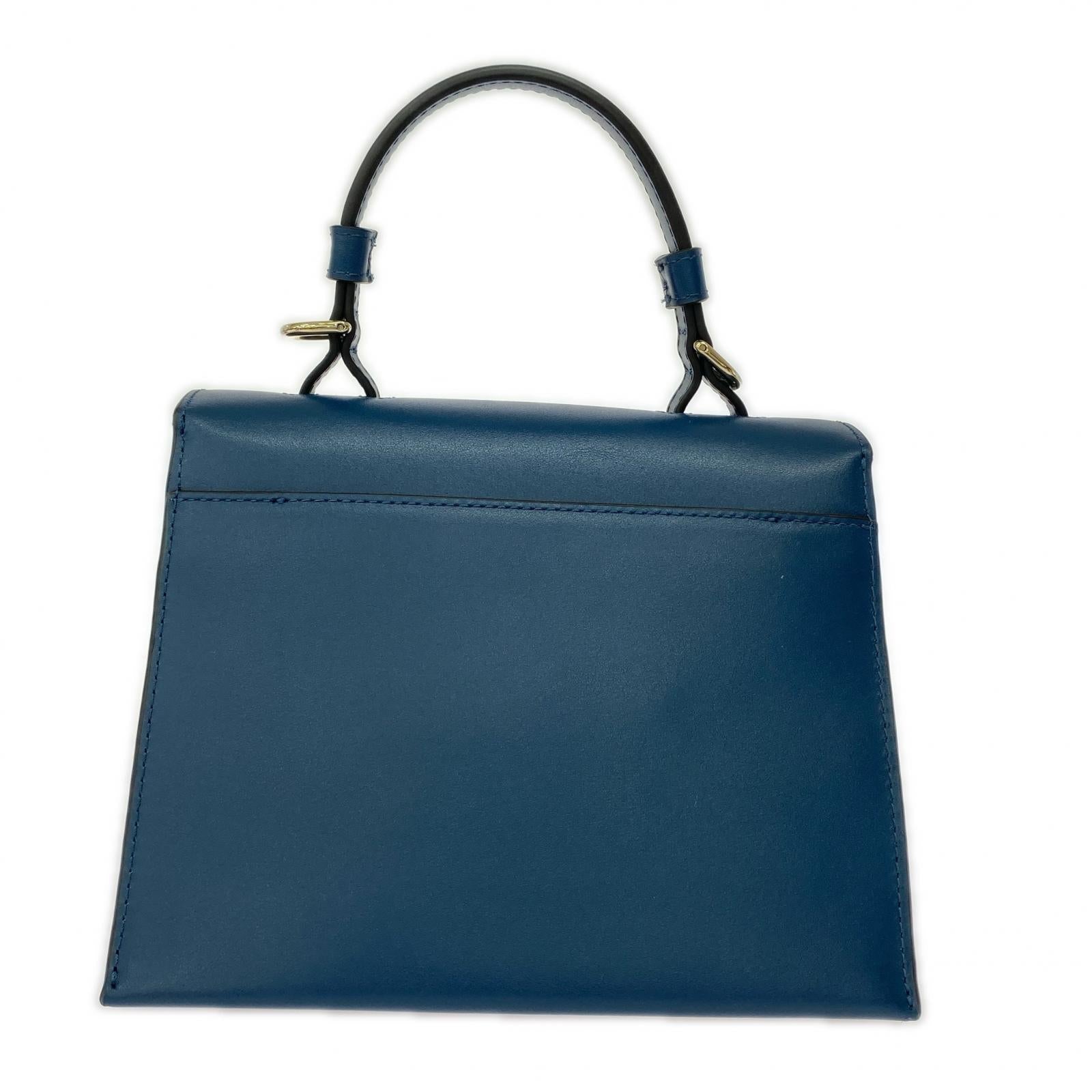 ハンドバッグ EMMA MINI TOP HANDLE ネイビー ネイビー