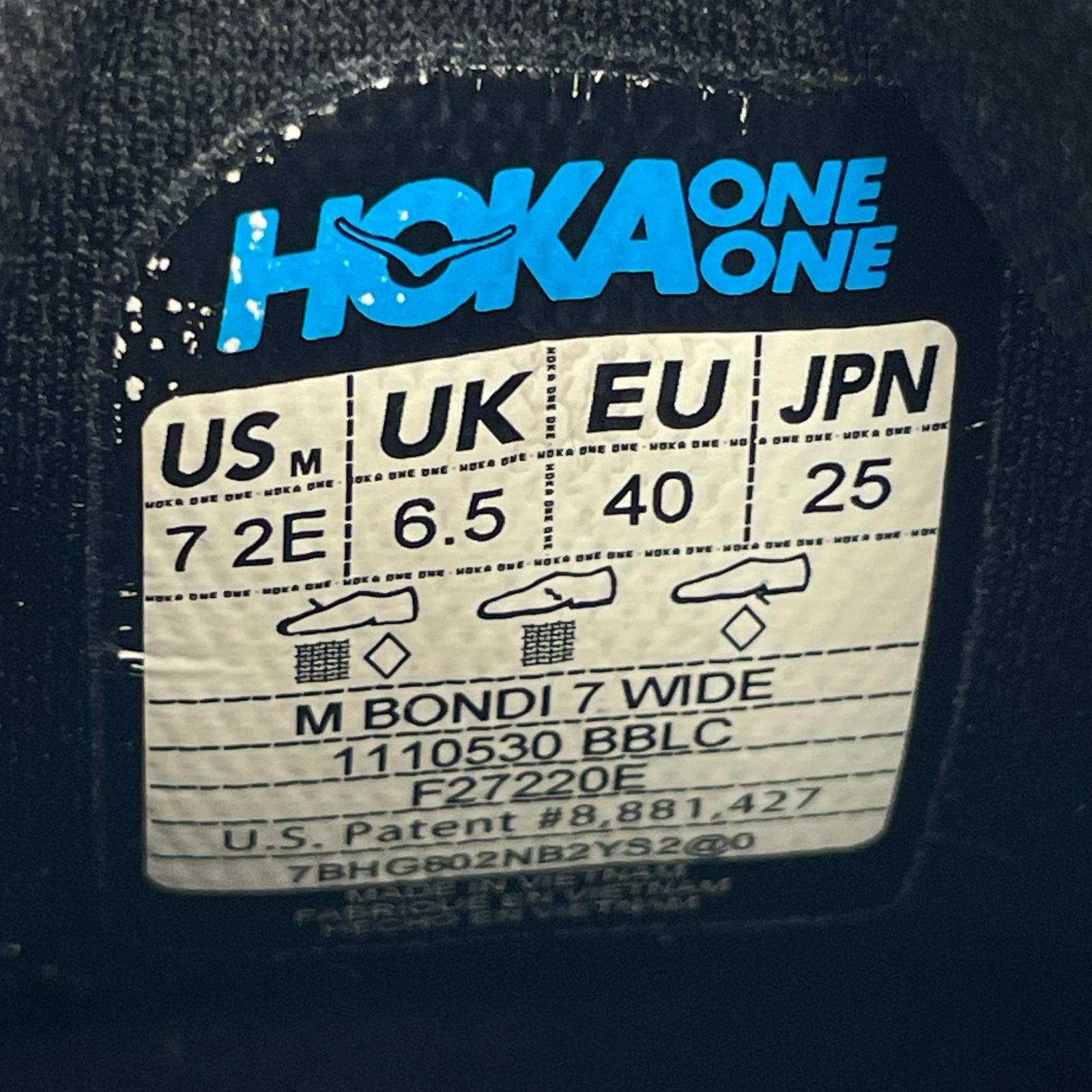 スニーカー M BONDI 7 WIDE 黒(25.0) 25cm (US7 UK6 1/2 EU40) ブラック