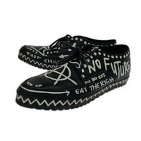 スニーカー JS GRAFFITI SLIM グラフィック 黒 (23.5cm) 23.5cm (US5 1/2 UK5 EU37) ブラック