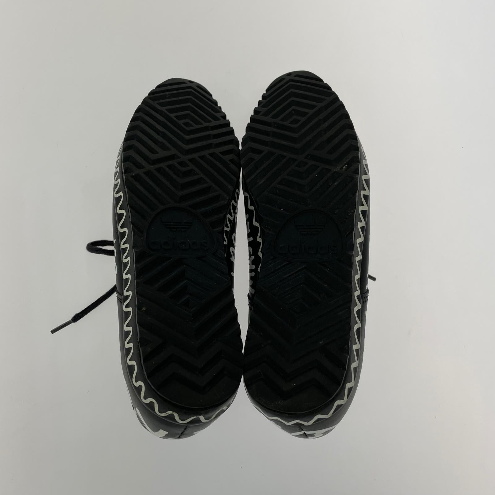スニーカー JS GRAFFITI SLIM グラフィック 黒 (23.5cm) 23.5cm (US5 1/2 UK5 EU37) ブラック