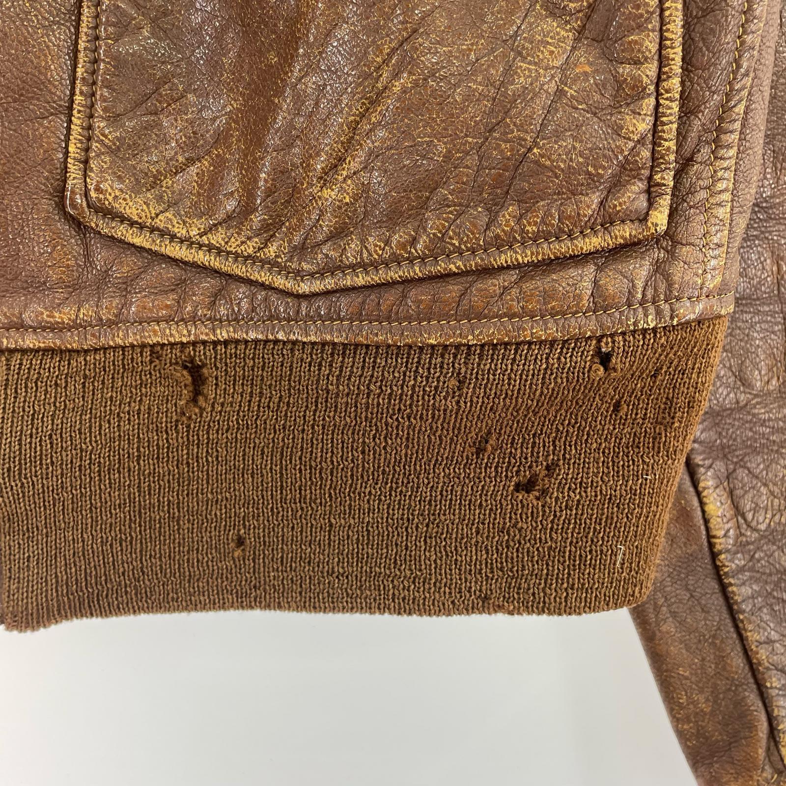 ジャケット TYPE A-2 フライトジャケット TALON ZIP 30-40s ブラウン