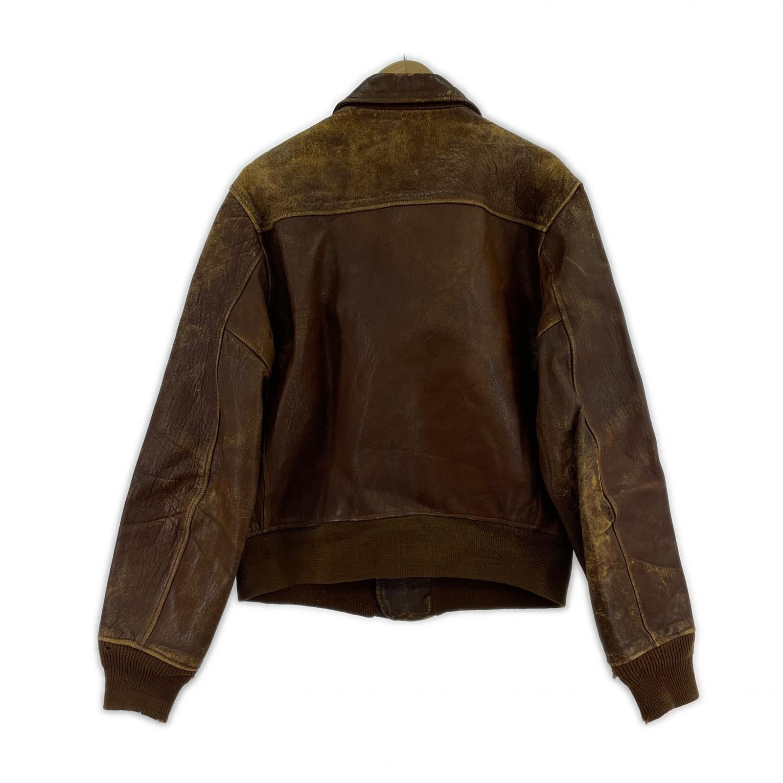 ジャケット TYPE A-2 フライトジャケット TALON ZIP 30-40s ブラウン