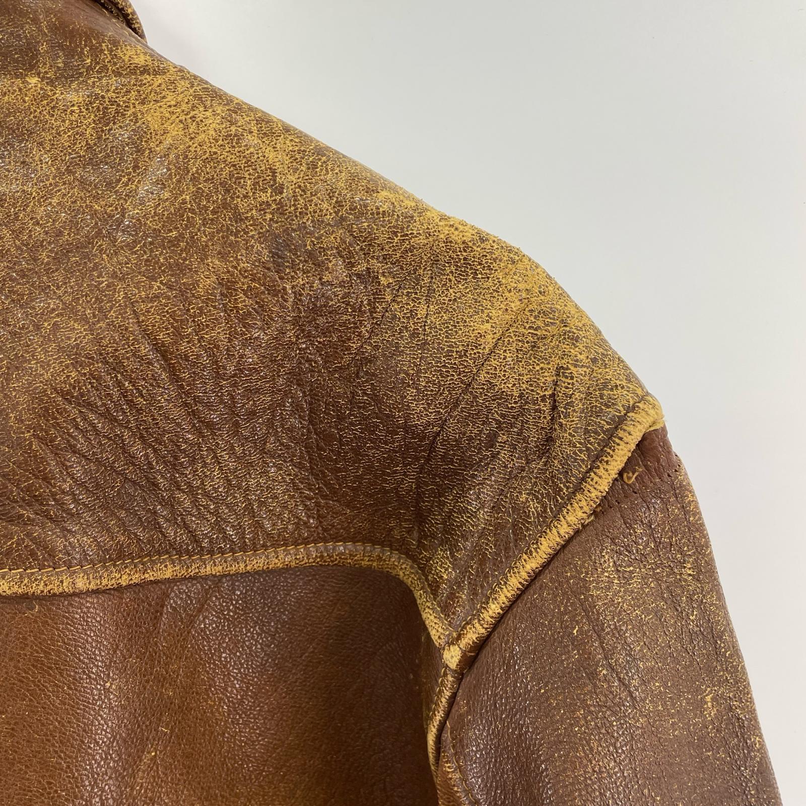ジャケット TYPE A-2 フライトジャケット TALON ZIP 30-40s ブラウン