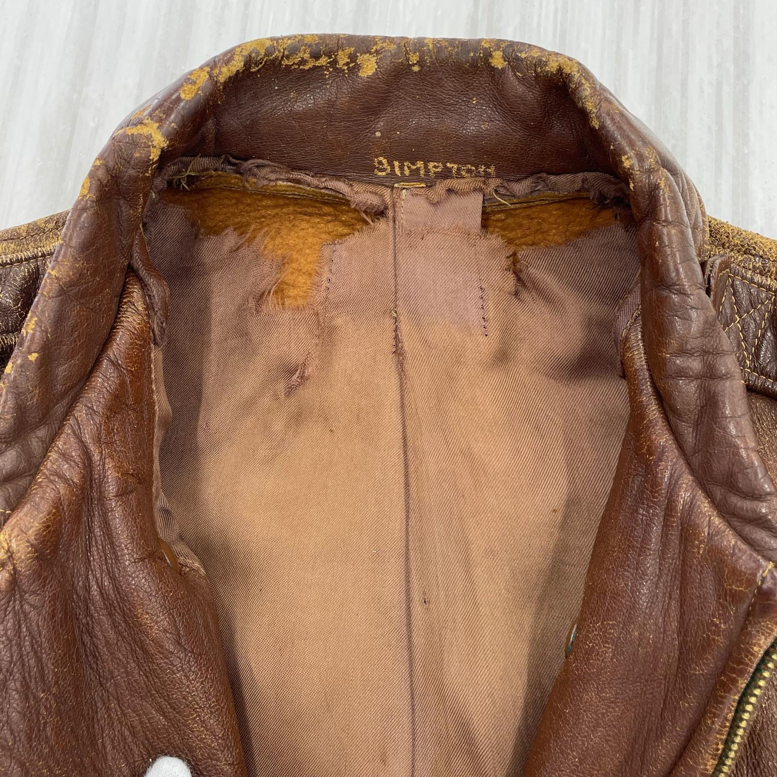 ジャケット TYPE A-2 フライトジャケット TALON ZIP 30-40s ブラウン