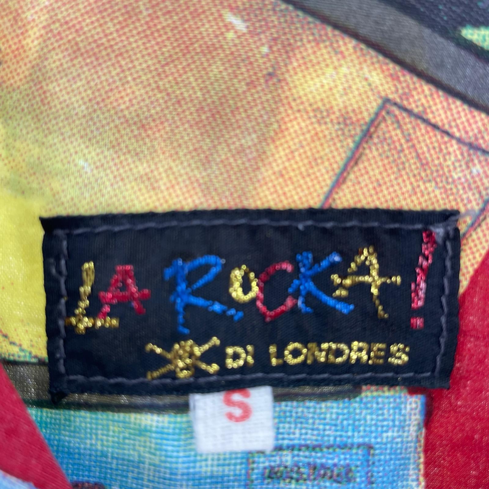 半袖シャツ LA ROCKA/総柄/POST CARD S