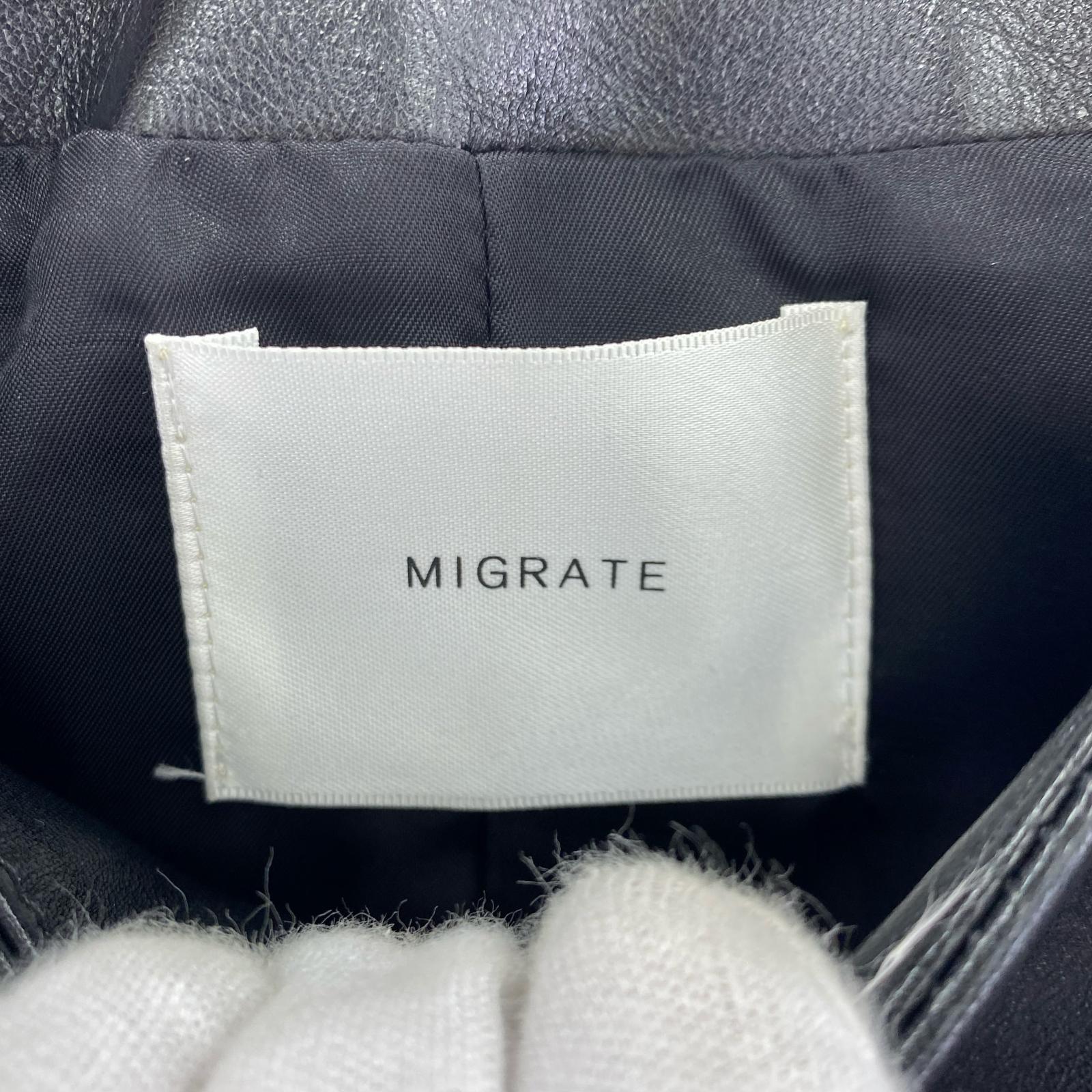 レザージャケット MIGRATE ライダース ホースハイド 0 ブラック