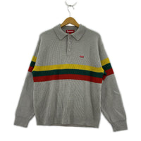 ニット SMALL LOGO POLO SWEATER SIZE:S S グレー