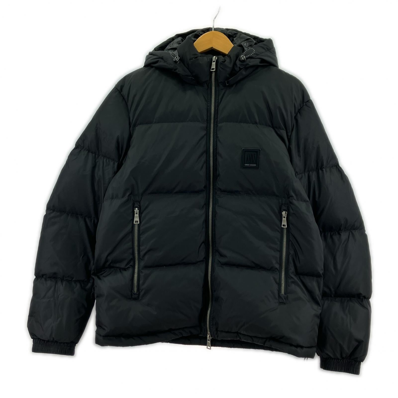 ダウンジャケット ICON HOODED DOWN JACKET S ブラック