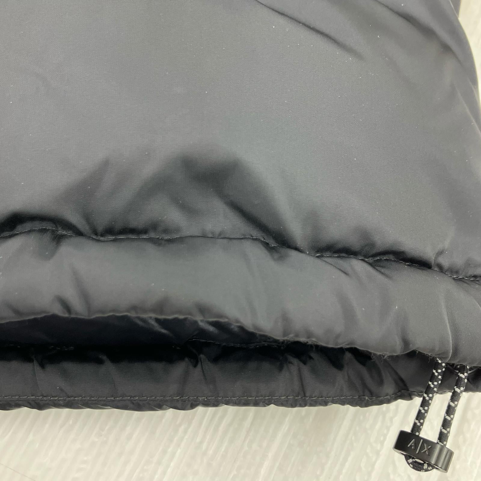 ダウンジャケット ICON HOODED DOWN JACKET S ブラック