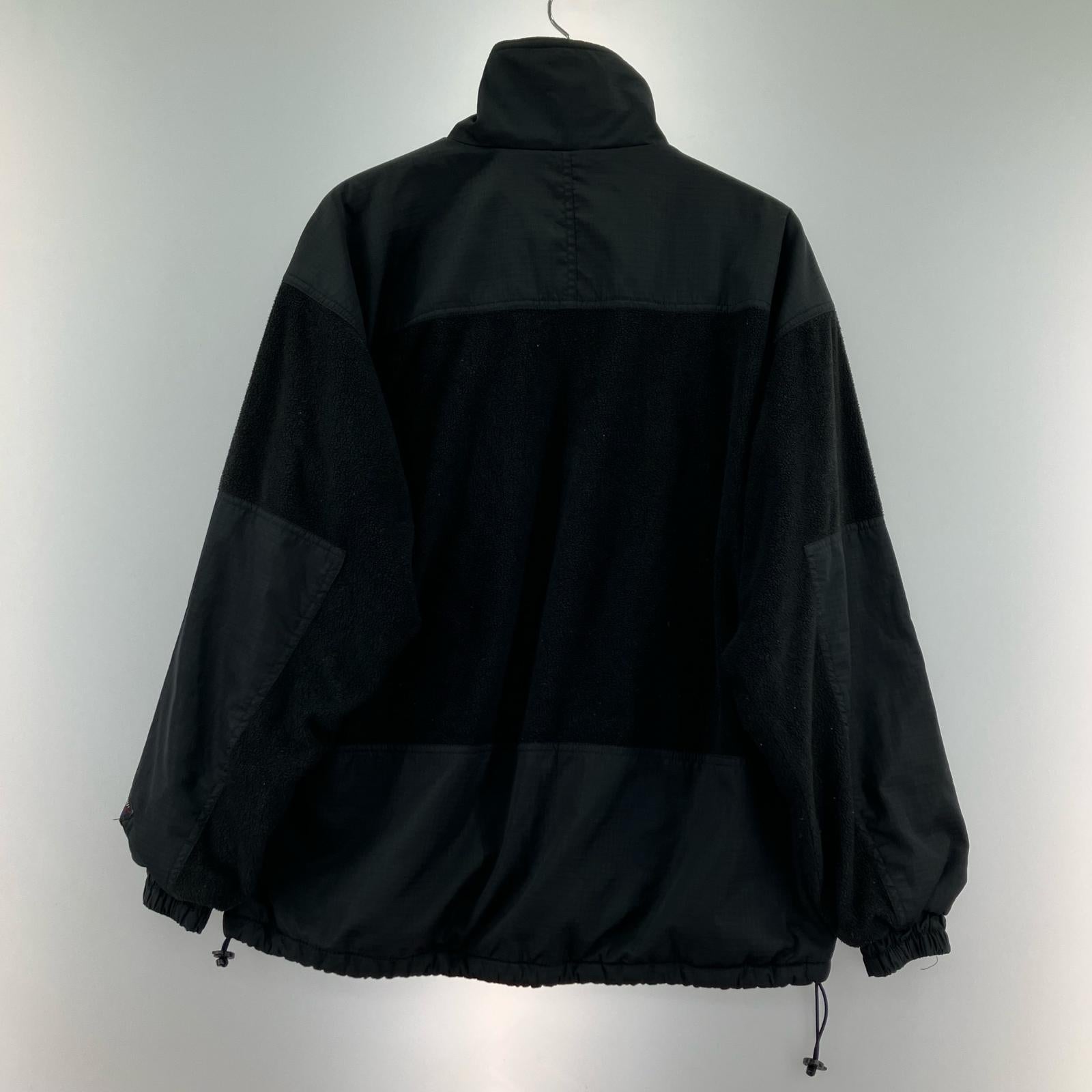 ジャケット ハーフジップ フリース 白タグ M ブラック