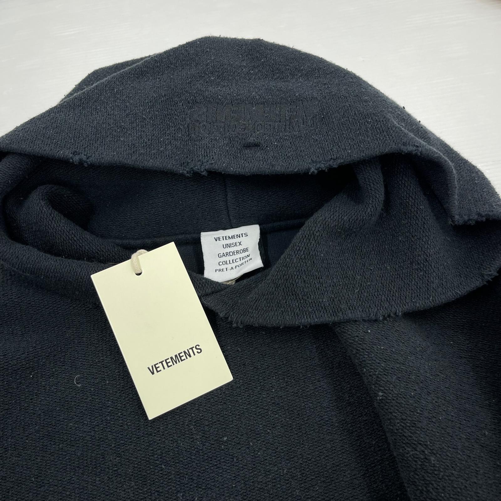 パーカー 23SS/DESTROYED JERK HOODIE ブラック