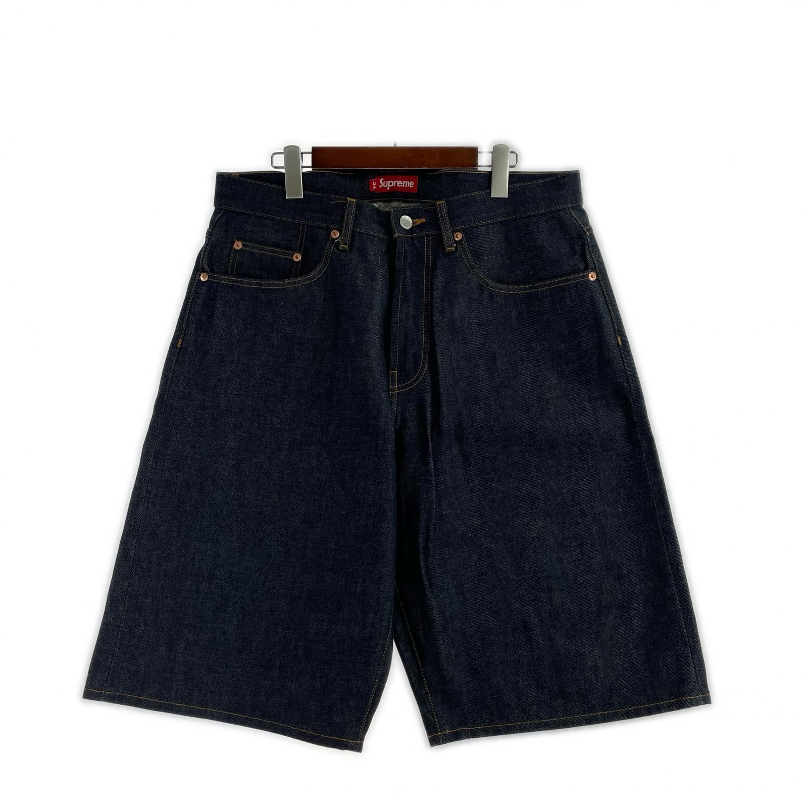 ショートパンツ Rigid Baggy Selvedge Denim Short (W34) 34 ネイビー