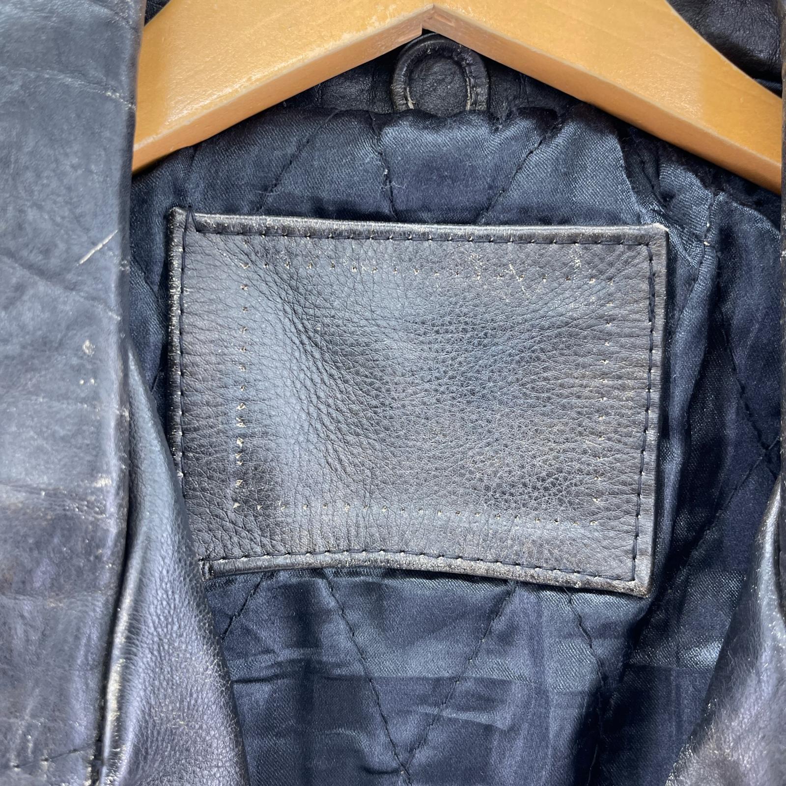 ライダースジャケット COWHIDE ダブルライダース ブラック