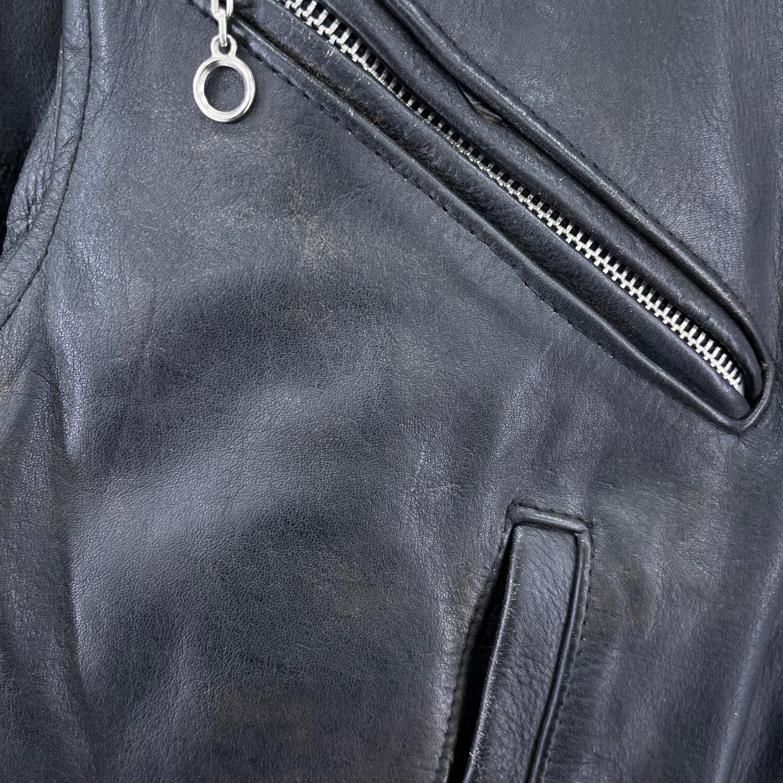 ライダースジャケット COWHIDE ダブルライダース ブラック