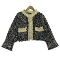 ジャケット Sea Room lynn ツイードジャケット F BLK フリー ブラック