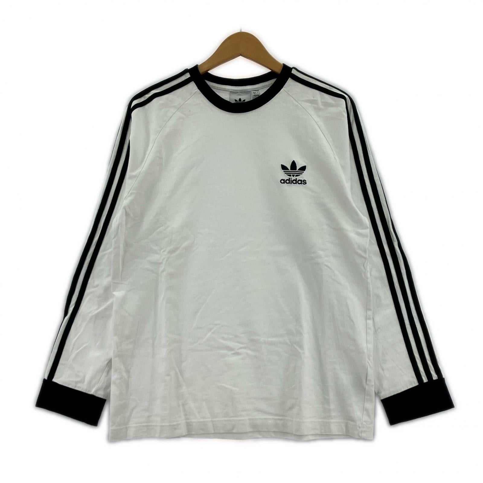 長袖Tシャツ 3-STRIPES LS T 白 XL IA4879 ホワイト