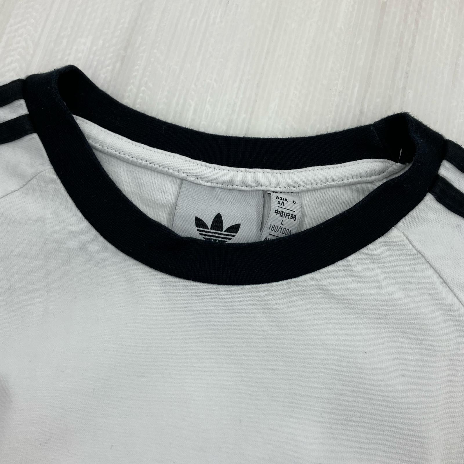 長袖Tシャツ 3-STRIPES LS T 白 XL IA4879 ホワイト