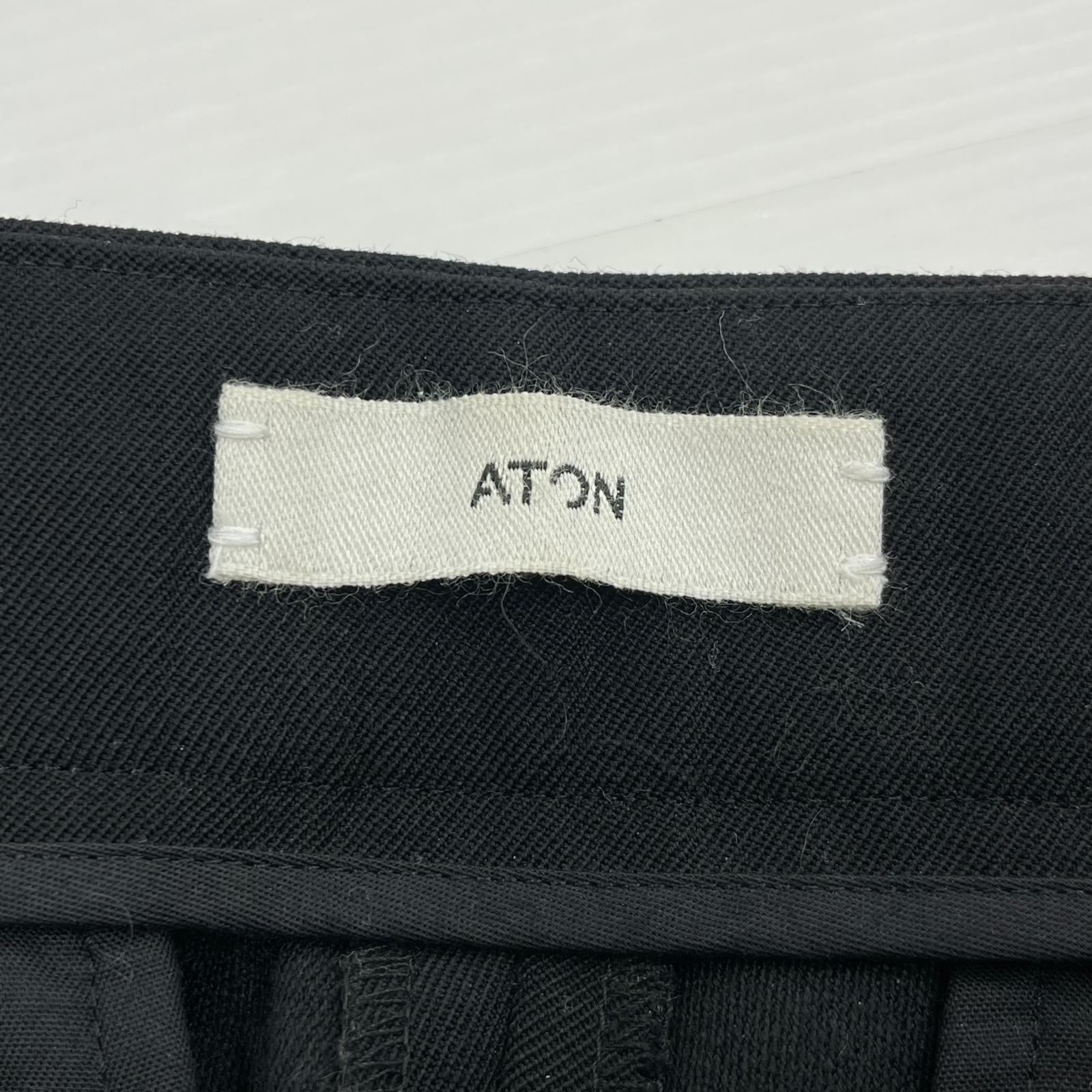 その他ボトムス ATON ベーシックパンツ ブラック 04 7031828 ブラック
