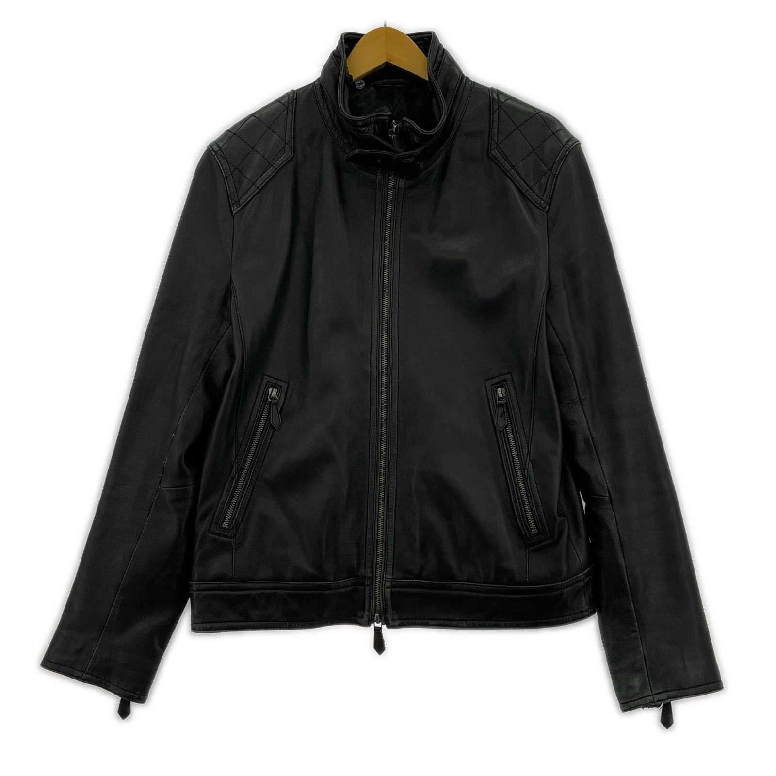 ジャケット BURBERRY BLACK LABEL シングルライダースジャケット L ブラック L ブラック