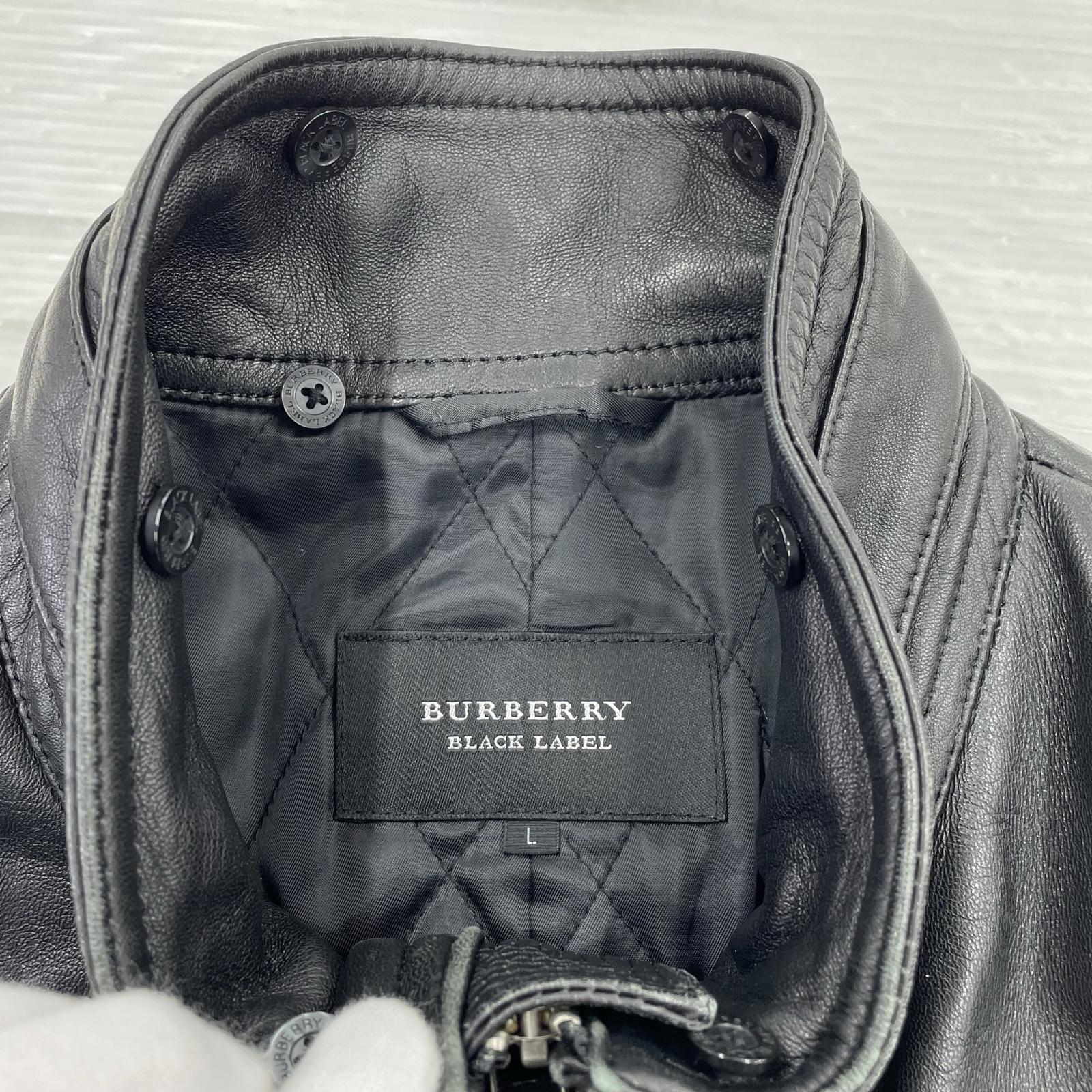 ジャケット BURBERRY BLACK LABEL シングルライダースジャケット L ブラック L ブラック
