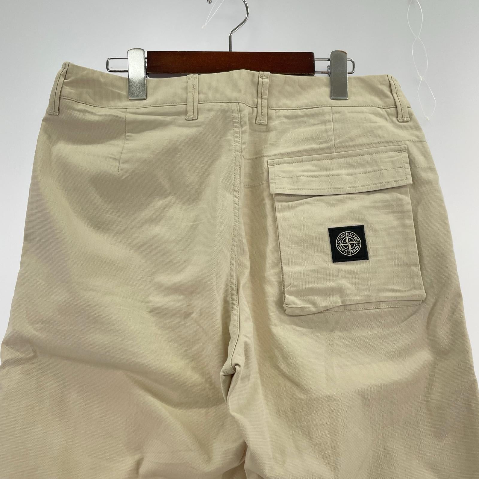 パンツ STONE ISLAND ストレートパンツ W32 アイボリー