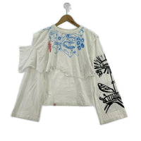 長袖Tシャツ Charles Jeffrey Loverboy レイヤードデザイン プリントカットソー XS ホワイト ホワイト