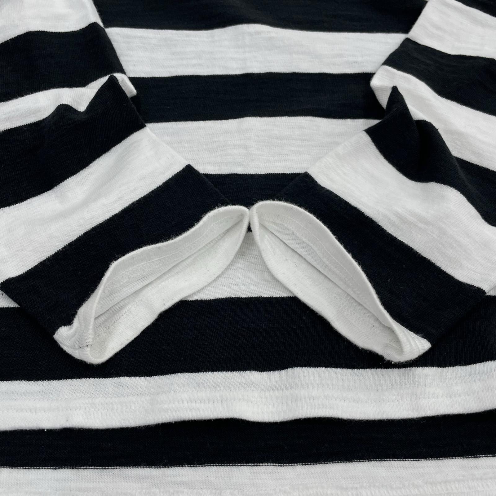 長袖Tシャツ ワイドボーダーT BLK/WHT M M