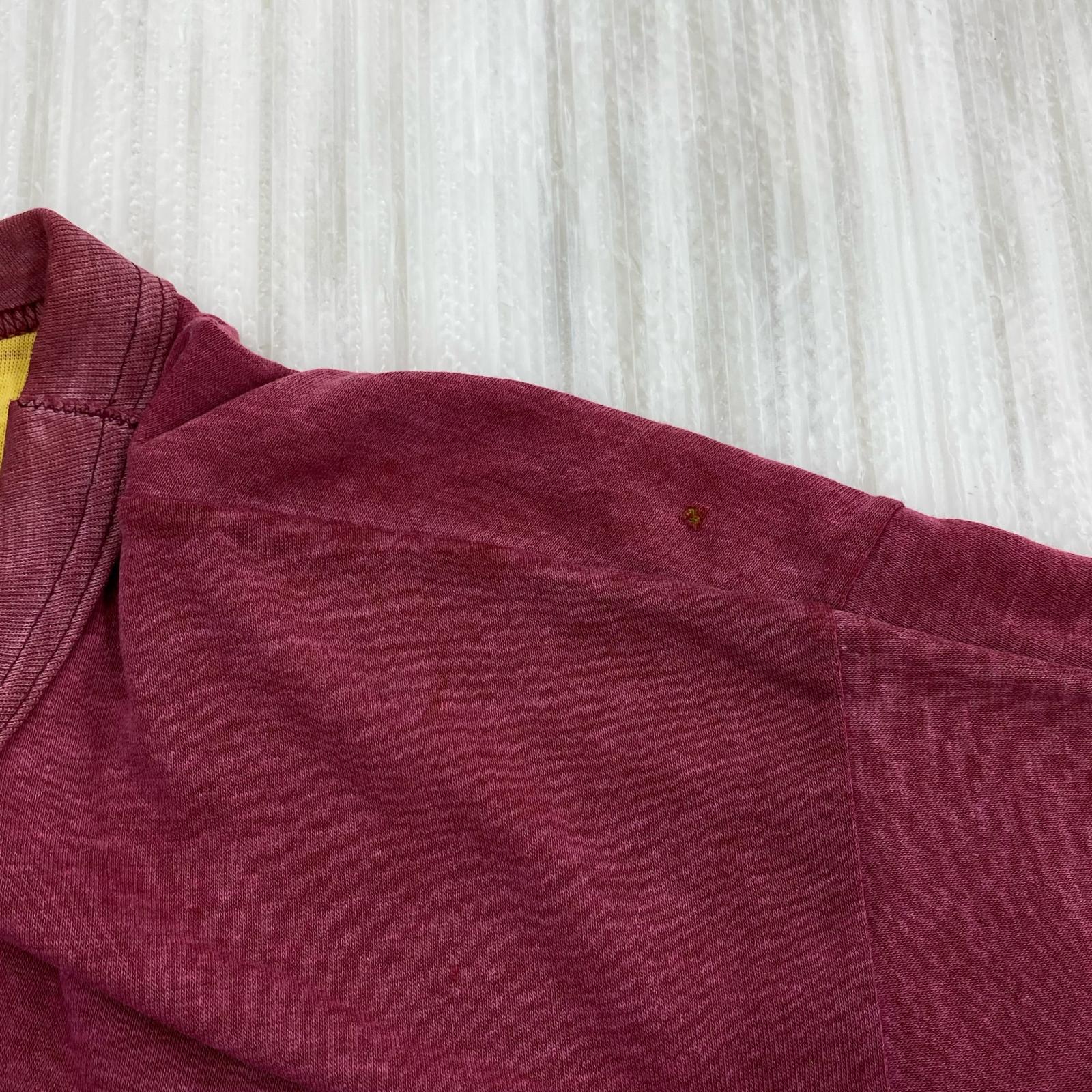 半袖Tシャツ ダブルフェイス S/Sカットソー 赤 黄 レッド