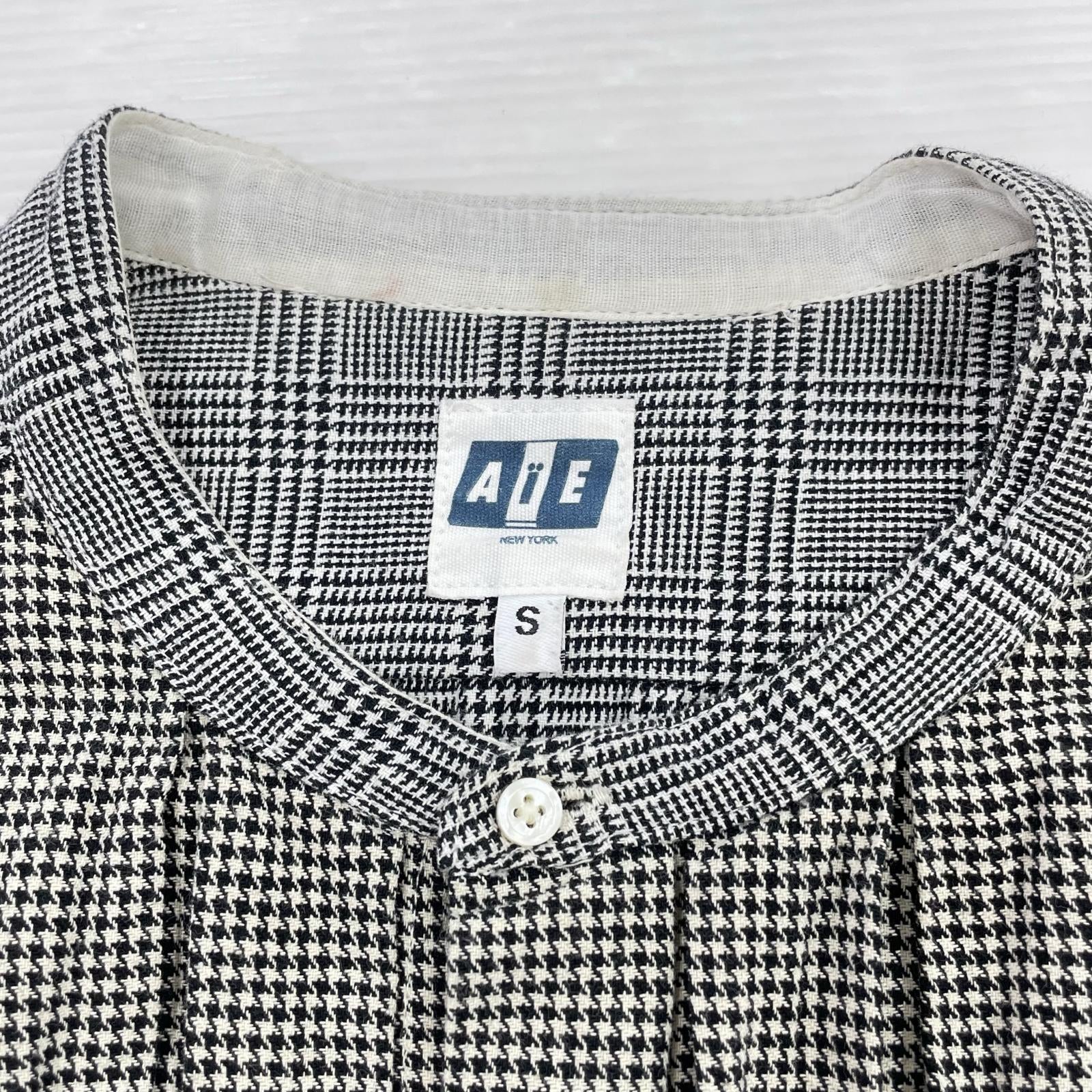 長袖シャツ ロングシャツ チェック グレー(S) S グレー
