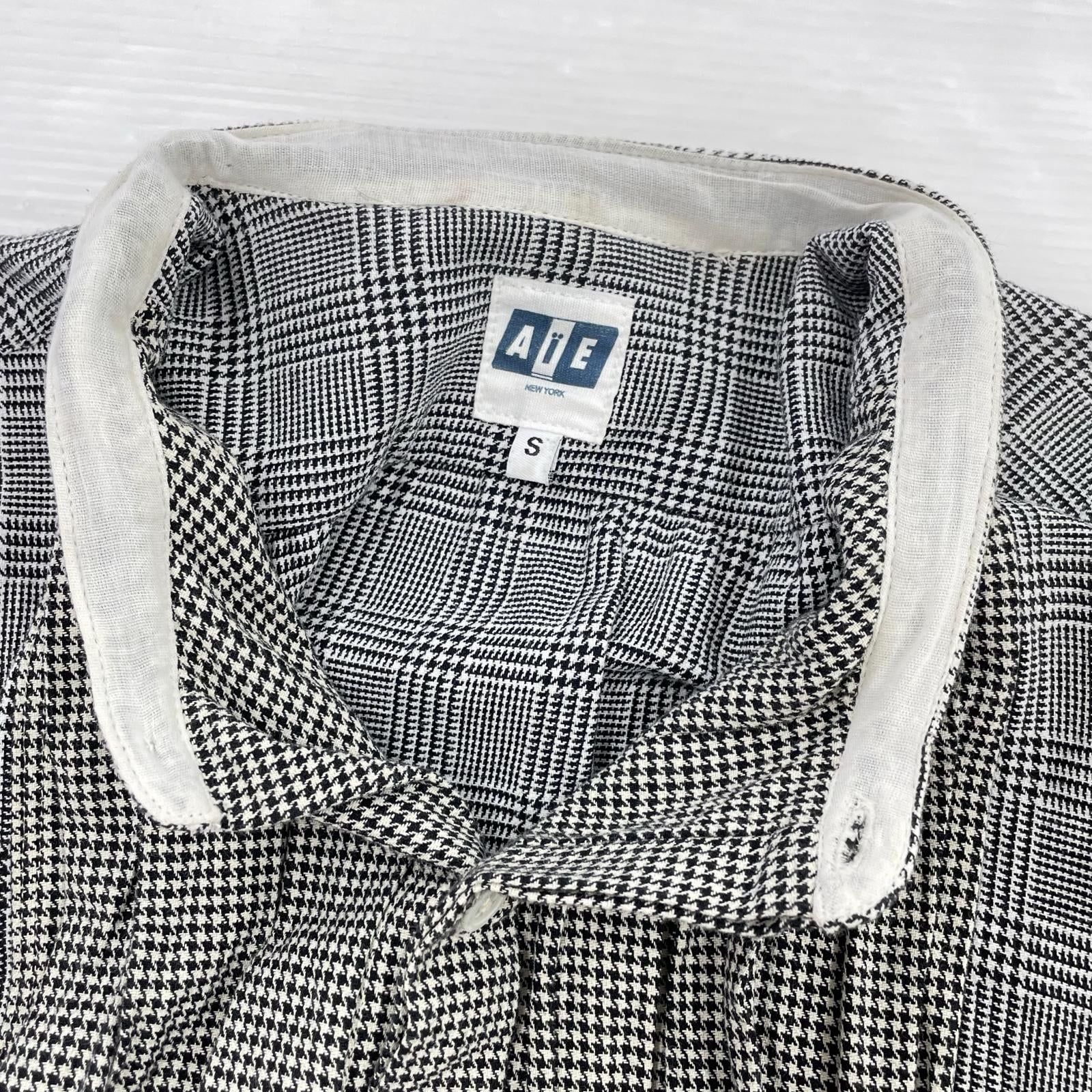 長袖シャツ ロングシャツ チェック グレー(S) S グレー