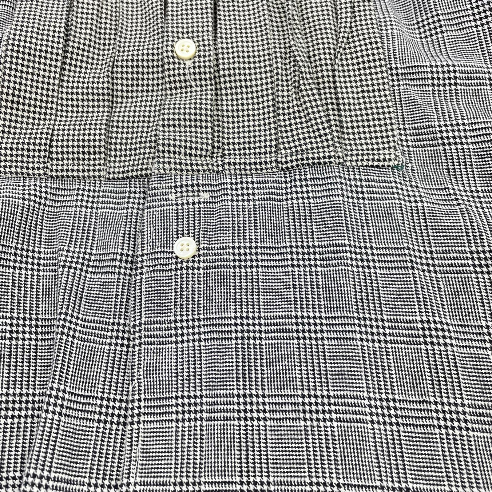 長袖シャツ ロングシャツ チェック グレー(S) S グレー