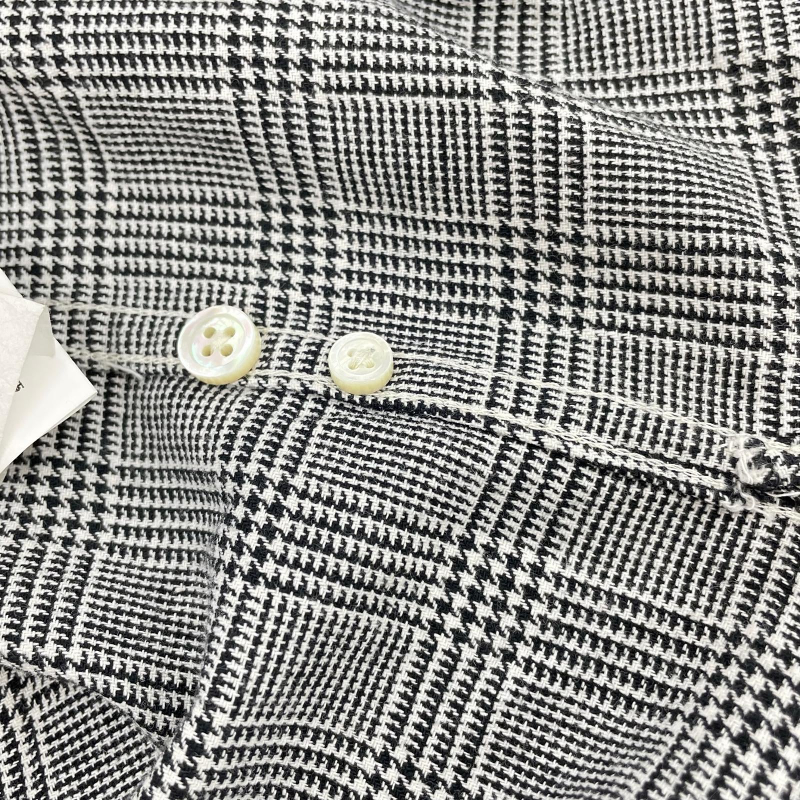 長袖シャツ ロングシャツ チェック グレー(S) S グレー