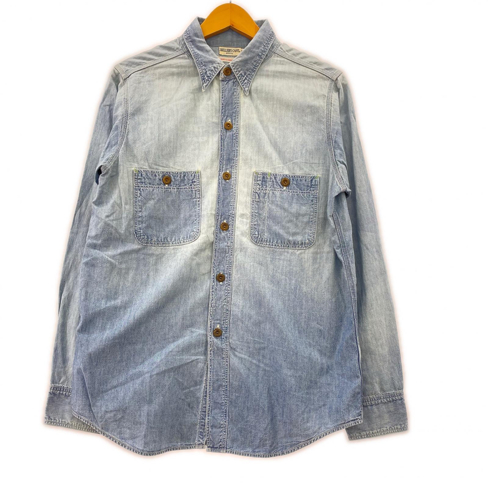 長袖シャツ L/Sシャンブレーシャツ 青(36) 36 ブルー
