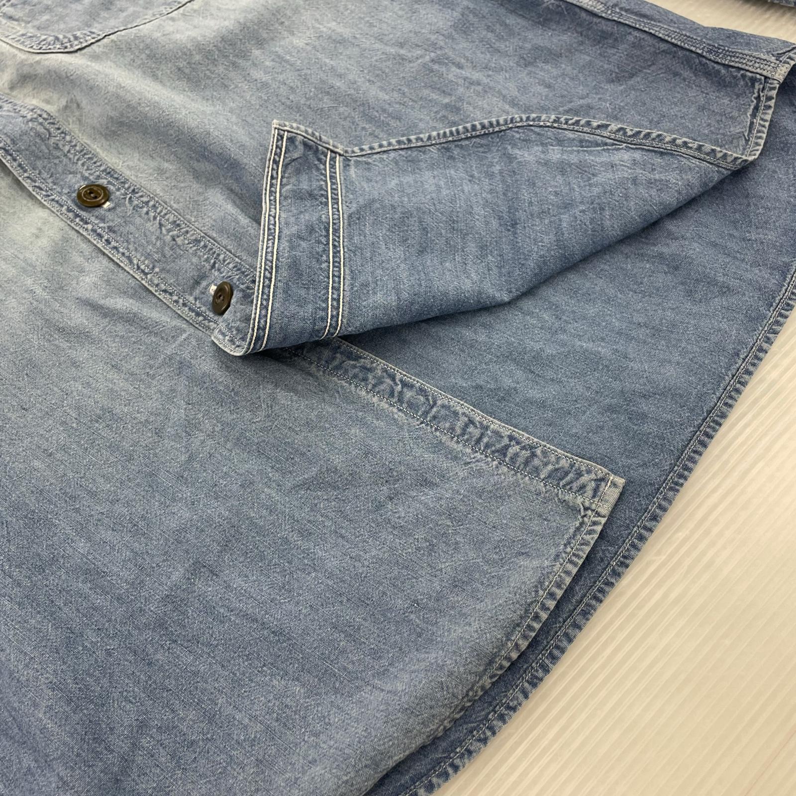 長袖シャツ L/Sシャンブレーシャツ 青(36) 36 ブルー
