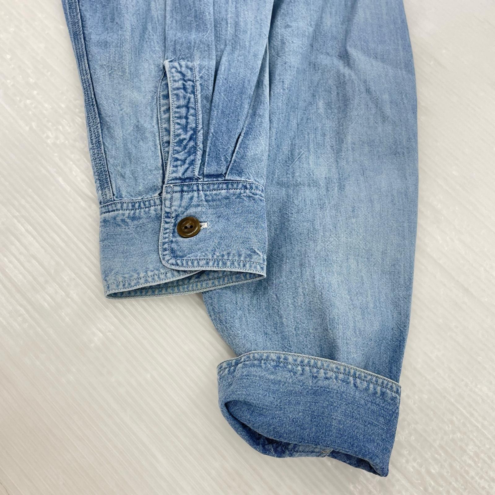 長袖シャツ L/Sシャンブレーシャツ 青(36) 36 ブルー