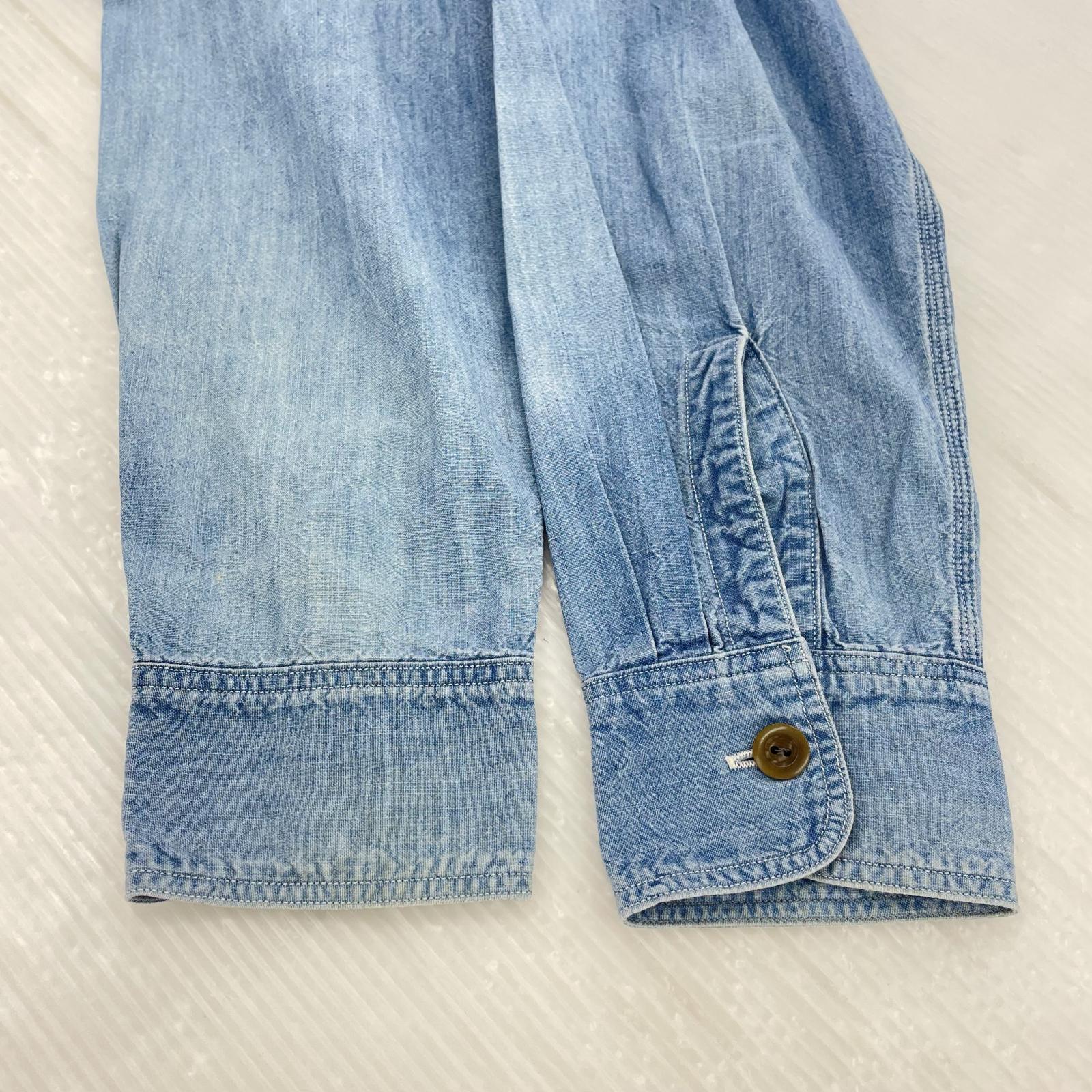 長袖シャツ L/Sシャンブレーシャツ 青(36) 36 ブルー