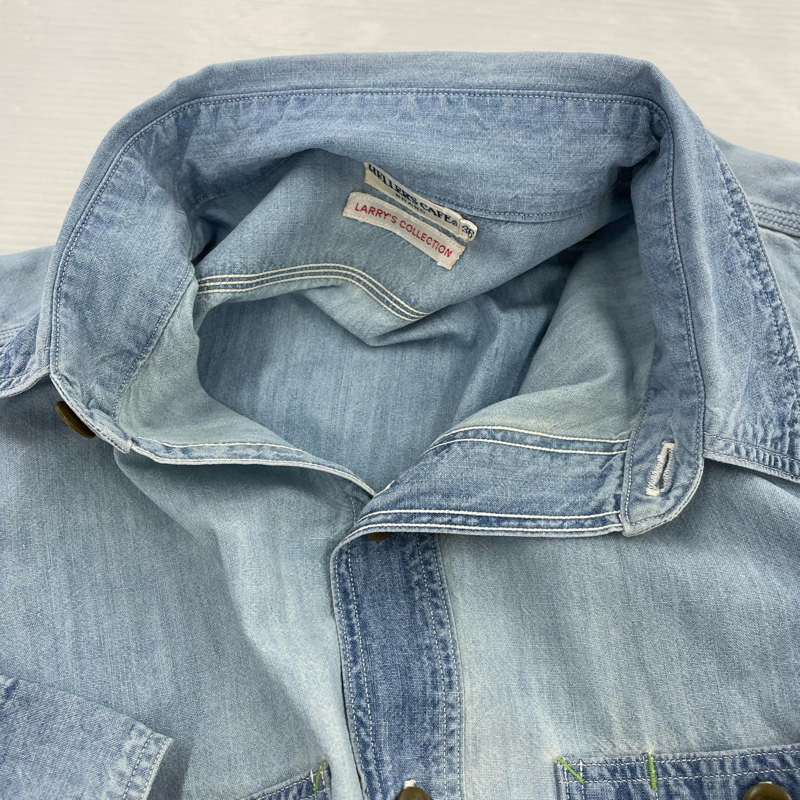 長袖シャツ L/Sシャンブレーシャツ 青(36) 36 ブルー