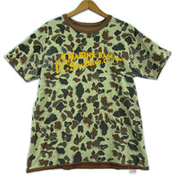 半袖Tシャツ ダブルフェイス s/sカットソー カモ 茶(M) M