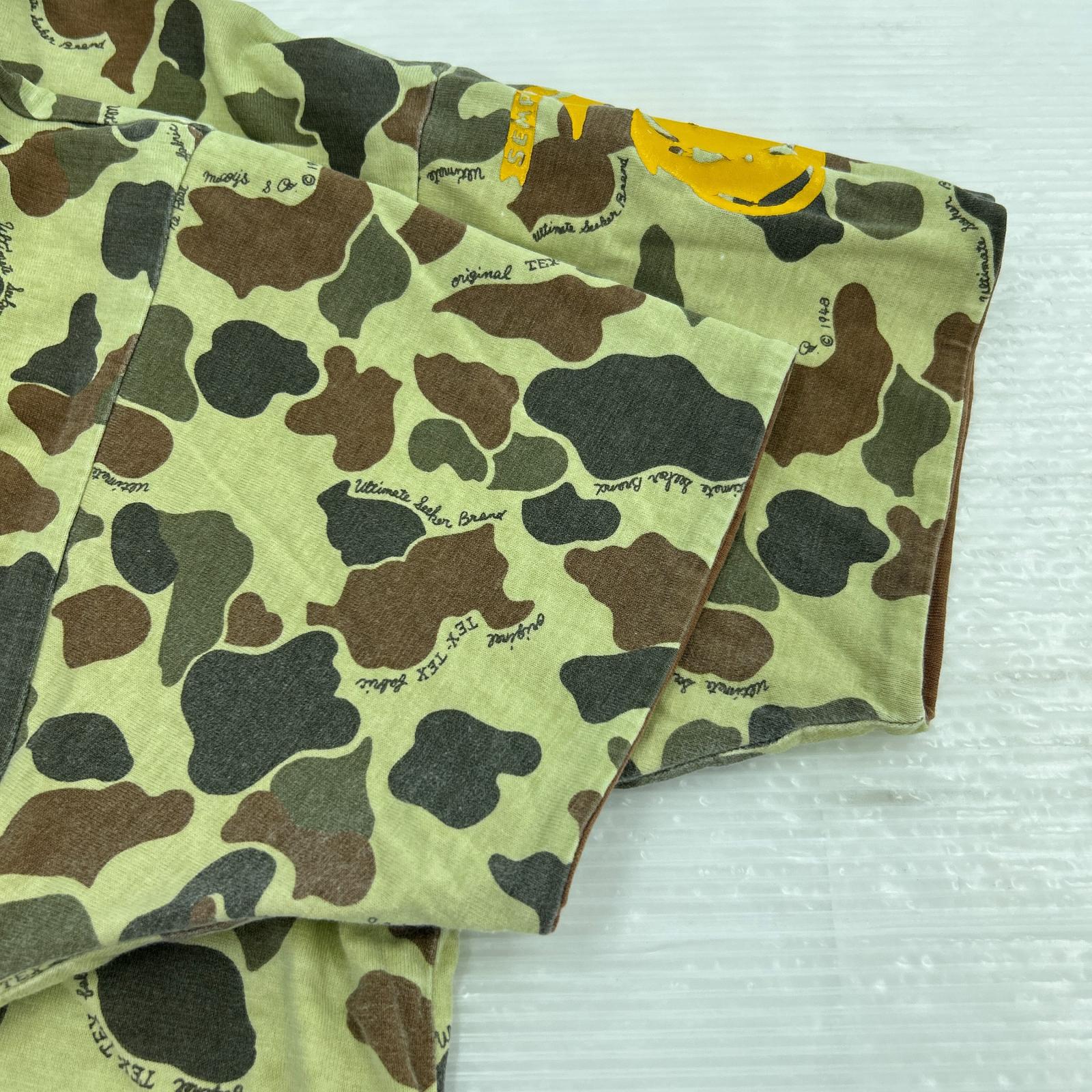 半袖Tシャツ ダブルフェイス s/sカットソー カモ 茶(M) M