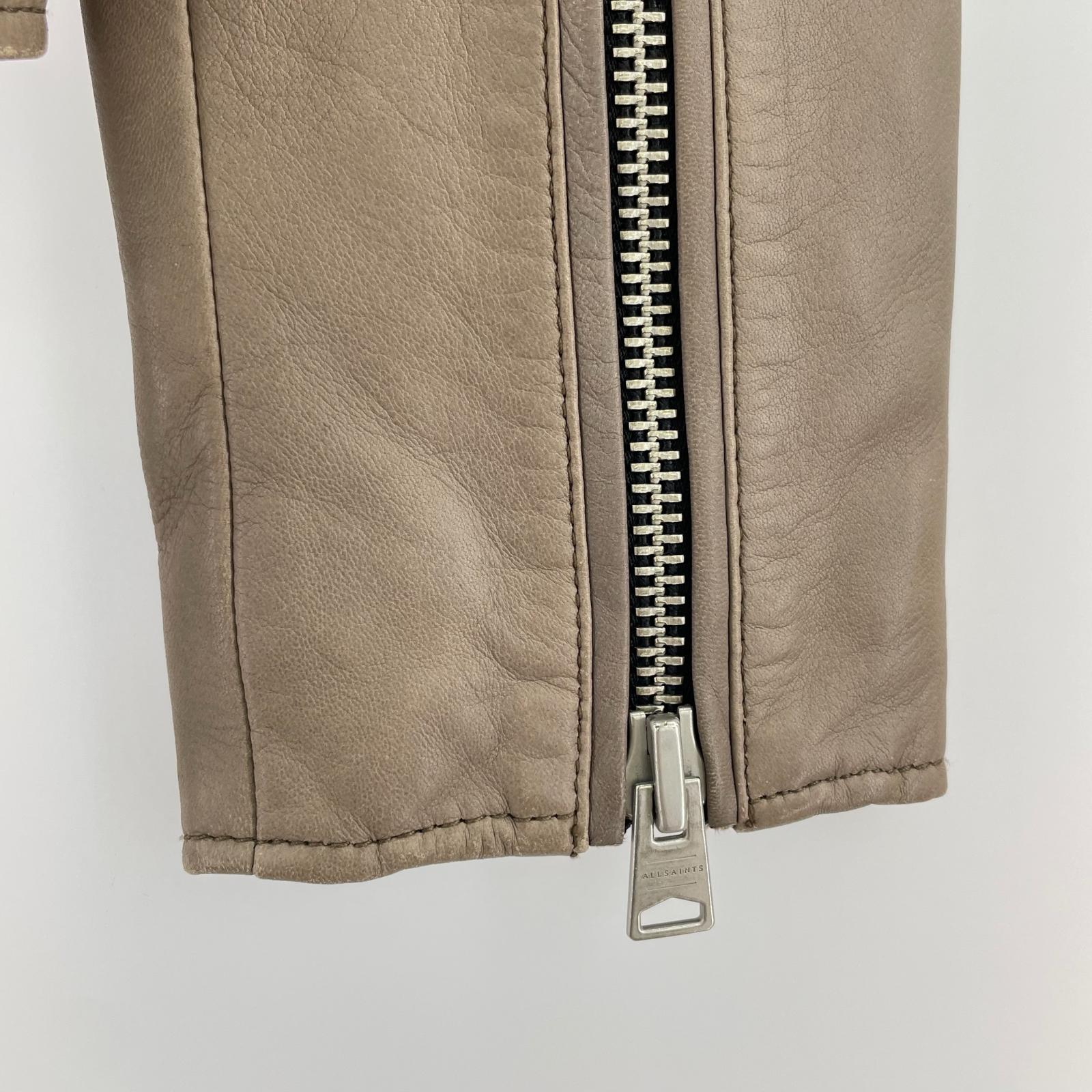 ジャケット ALLSAINTS ダブルライダースジャケット 36 ベージュ