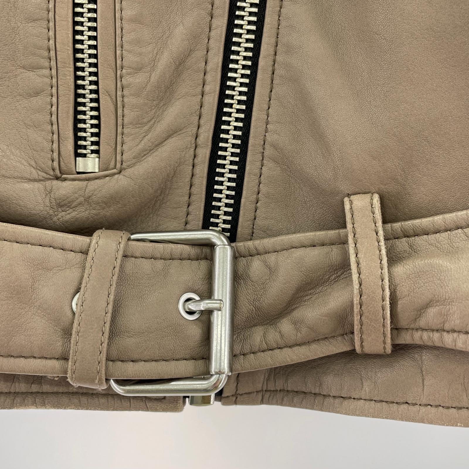 ジャケット ALLSAINTS ダブルライダースジャケット 36 ベージュ