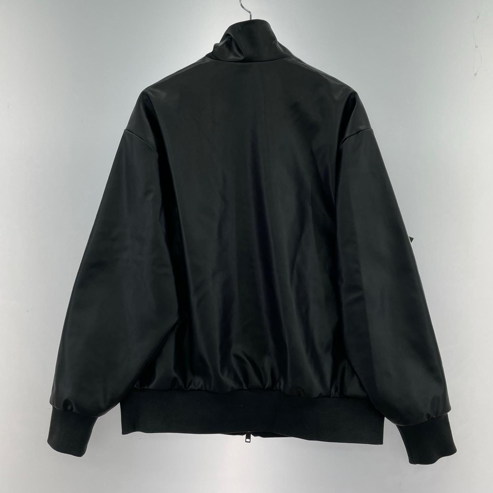 ジャケット プレザー3S レザートラックジャケット 黒 M ブラック
