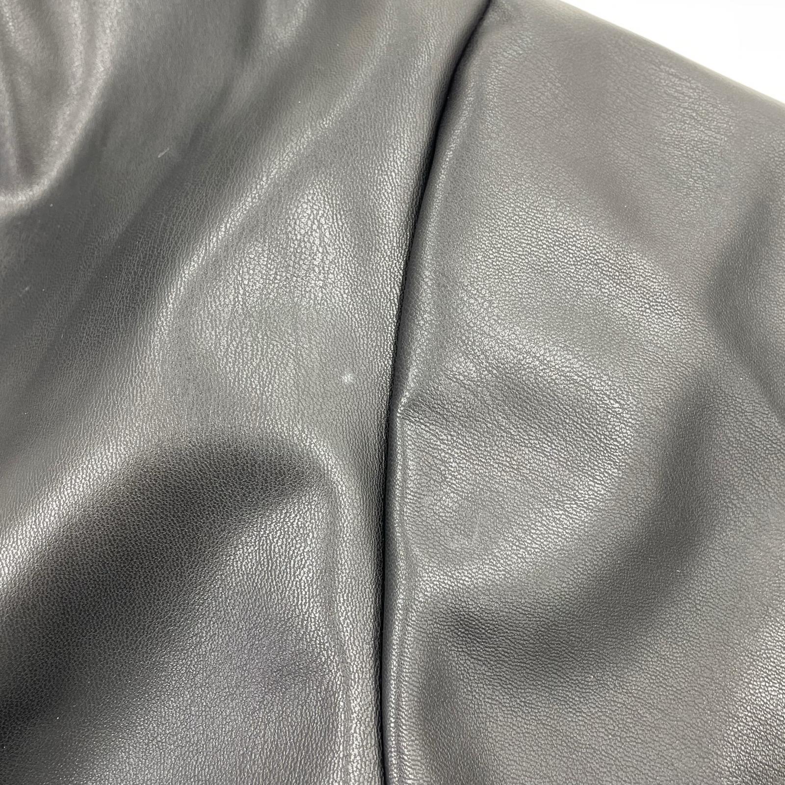 ジャケット プレザー3S レザートラックジャケット 黒 M ブラック