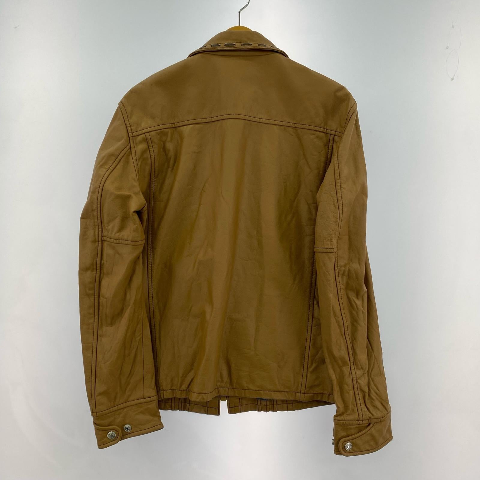 レザージャケット GOAT SKIN JACKET L L ブラウン