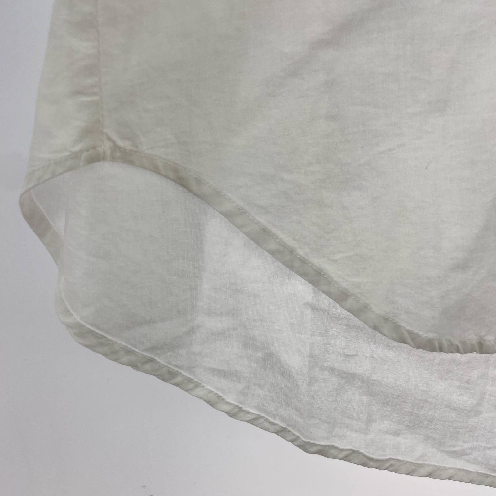 長袖シャツ cotton frill coller shirts WHT ホワイト