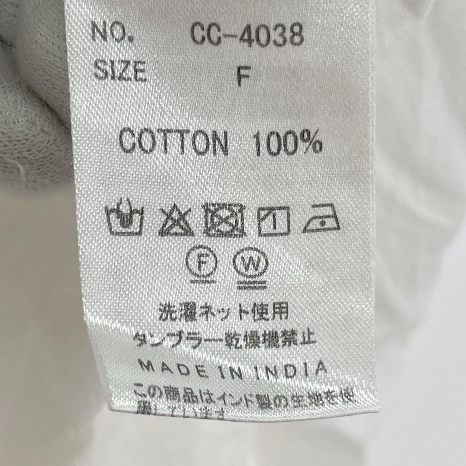 長袖シャツ cotton frill coller shirts WHT ホワイト