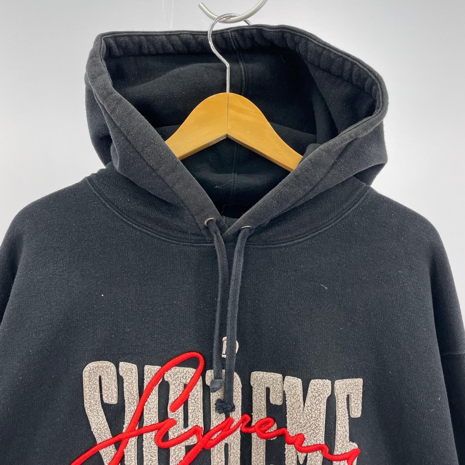 パーカー Script Stripe Hooded Sweatshirt 茶(L) L ブラック